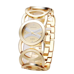 Luxury Crystal Gold Watches in Quartz