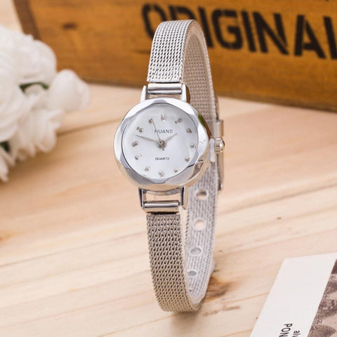 Steel Mesh Band Quartz Wrist Watch