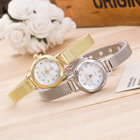 Steel Mesh Band Quartz Wrist Watch