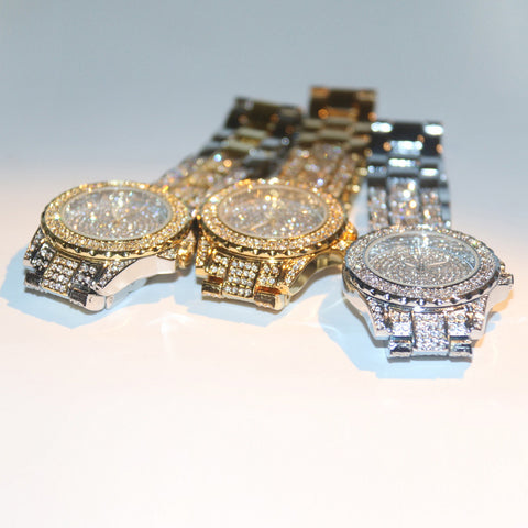 Rhinestone Encrusted Luxury Watch