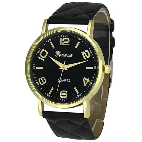 Dress Wrist Watch with Ultrathin Leather Band
