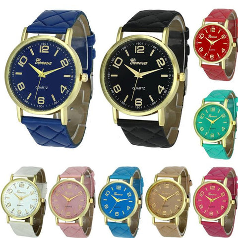 Dress Wrist Watch with Ultrathin Leather Band