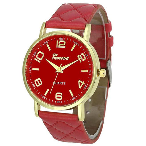 Dress Wrist Watch with Ultrathin Leather Band