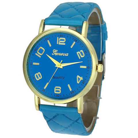 Dress Wrist Watch with Ultrathin Leather Band